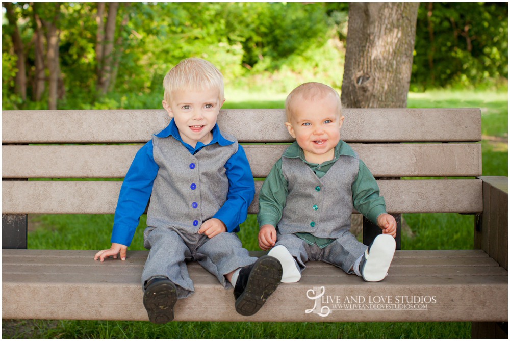 Plymouth Minnesota Photography Photo of Brothers on Park Bench
